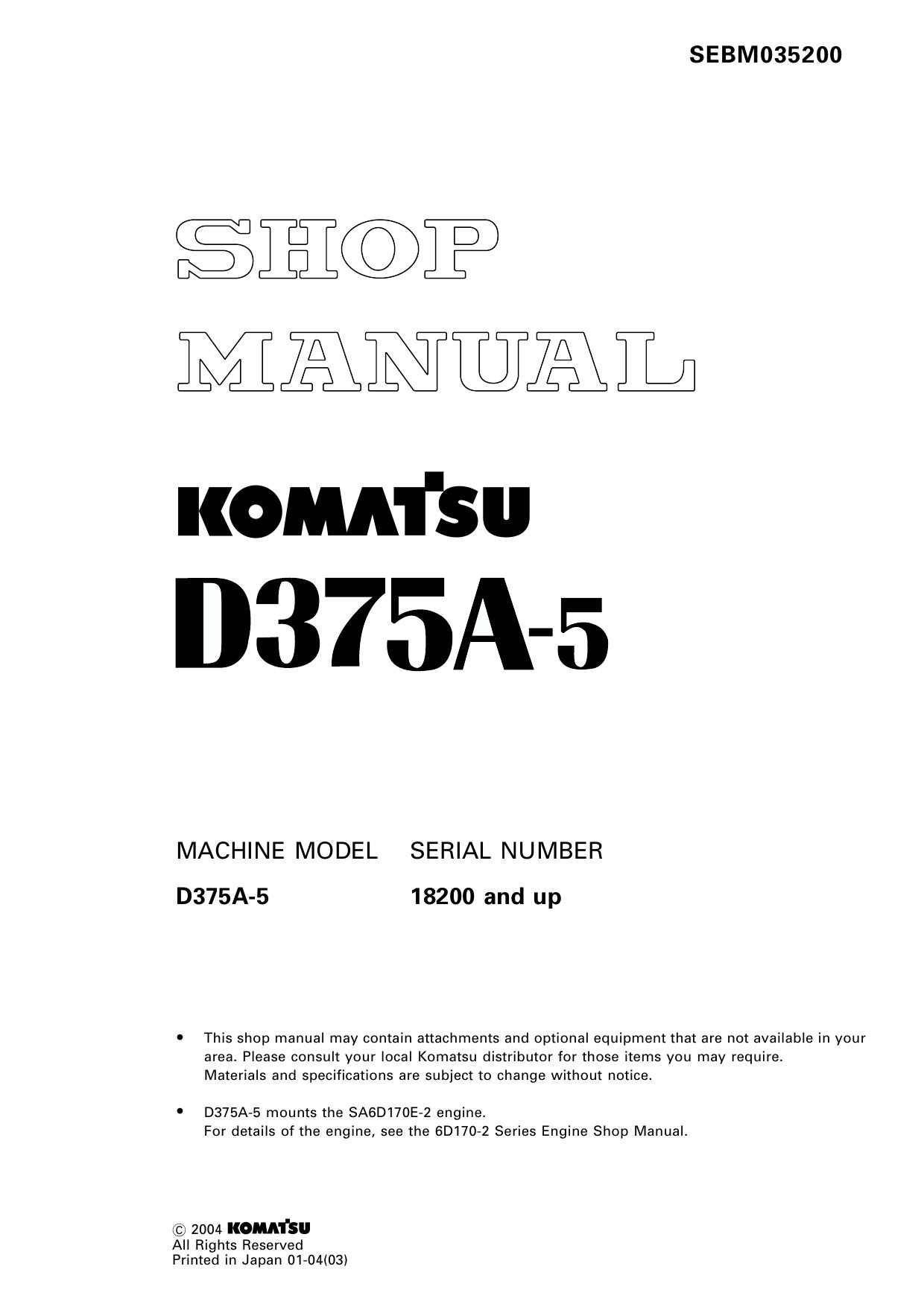 D375A-5 Shop Manual